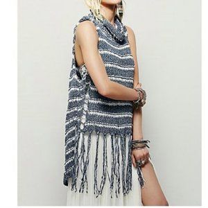Free people cowl neck sleeveless knit sweater M